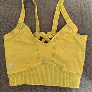 Free People Yellow Sports Bra